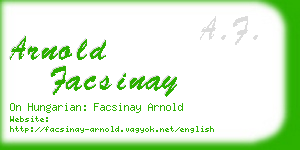 arnold facsinay business card